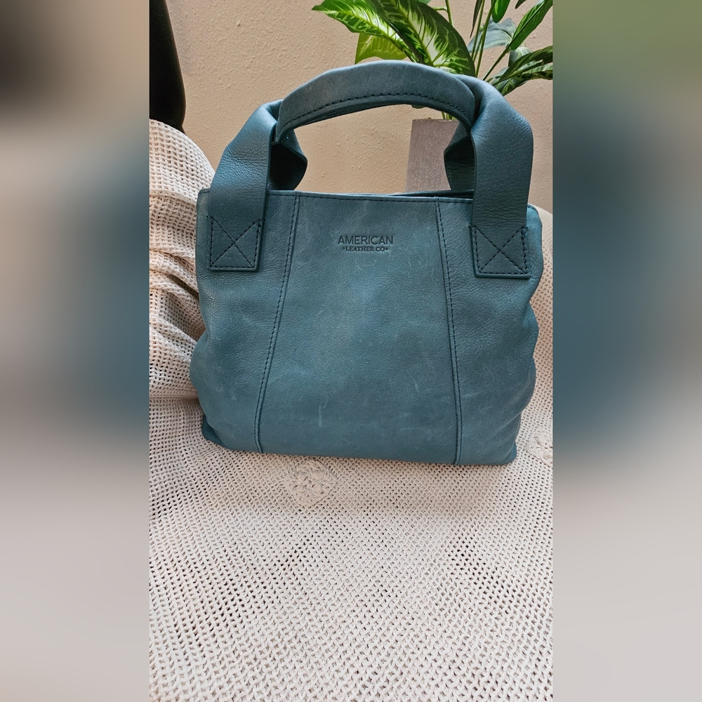 American Leather Co. Blue Satchel